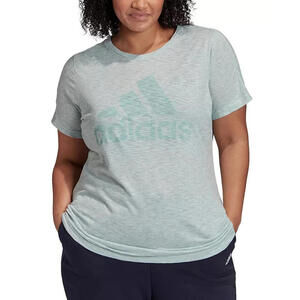 Adidas Women's T-shirt Geen Winners  Plus Size 1X